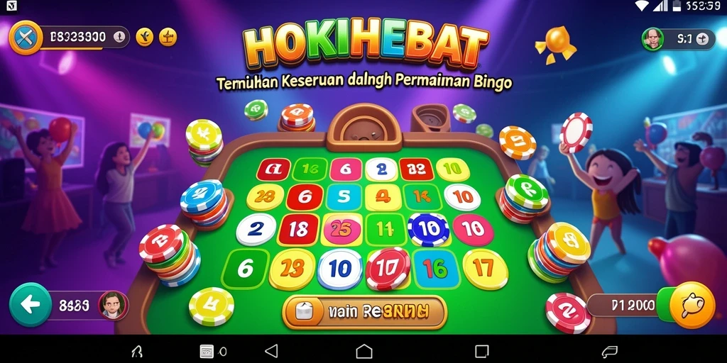 Screenshot HOKIHEBAT menampilkan aksi seru permainan Bingo.