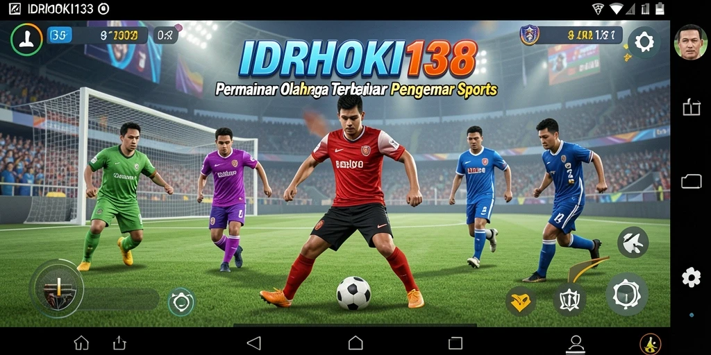 Screenshot tampilan utama game olahraga IDRHOKI138 dengan aksi menarik.