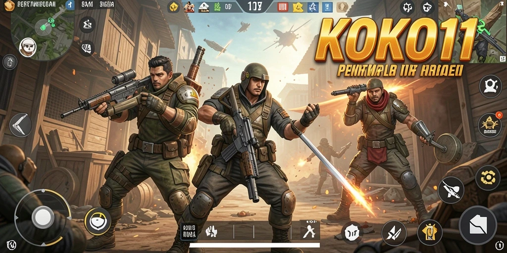 Screenshot menampilkan aksi seru dalam gameplay Battle Royale KOKO11.