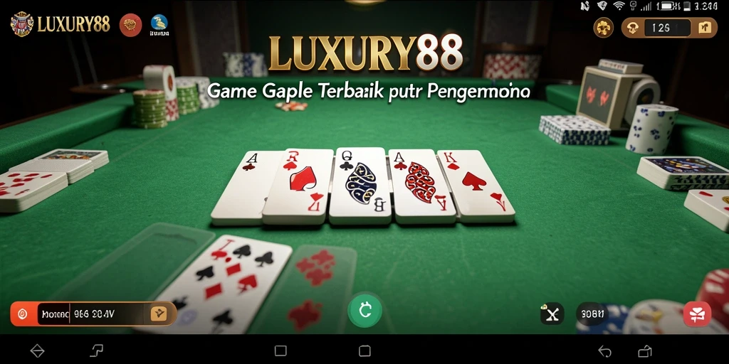 Tampilan menarik dari gameplay Gaple di LUXURY88.