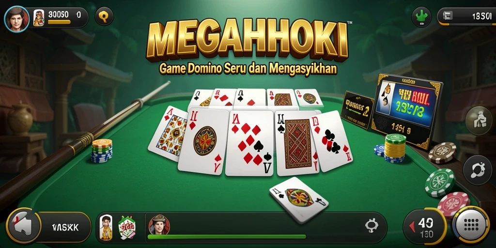 Tampilan menarik gameplay Domino di MEGAHOKI.