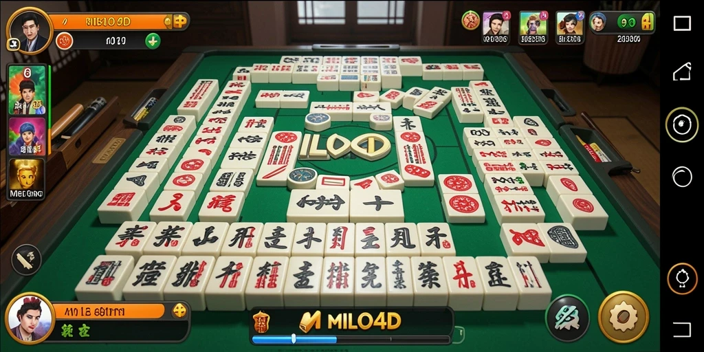 Tampilan gameplay mengasyikkan dalam MILO4D yang penuh aksi Mahjong.