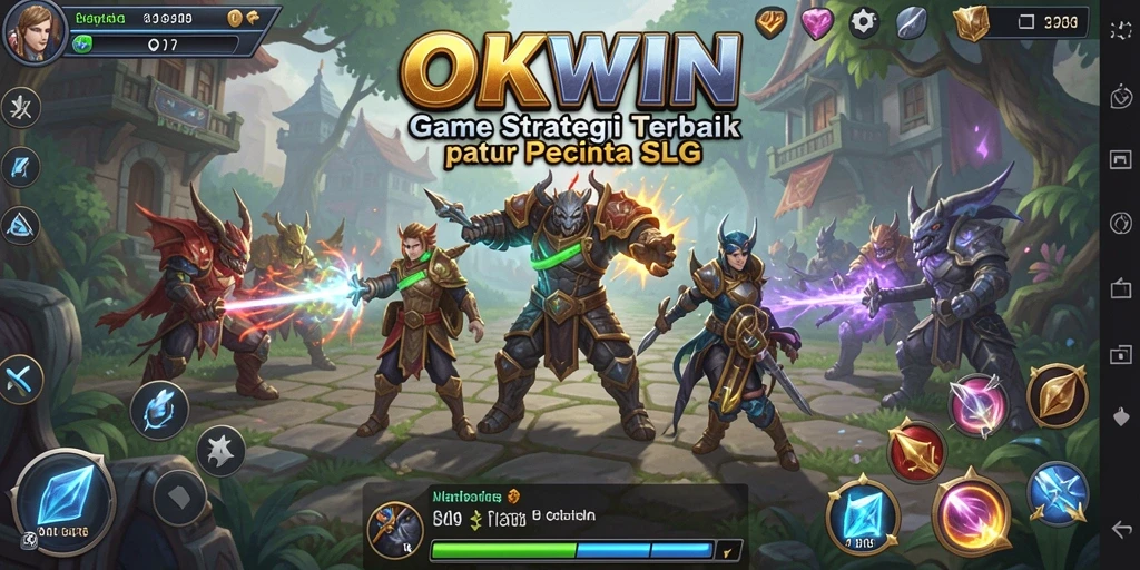 Tampilan gameplay SLG penuh aksi dan strategi di OKWIN.