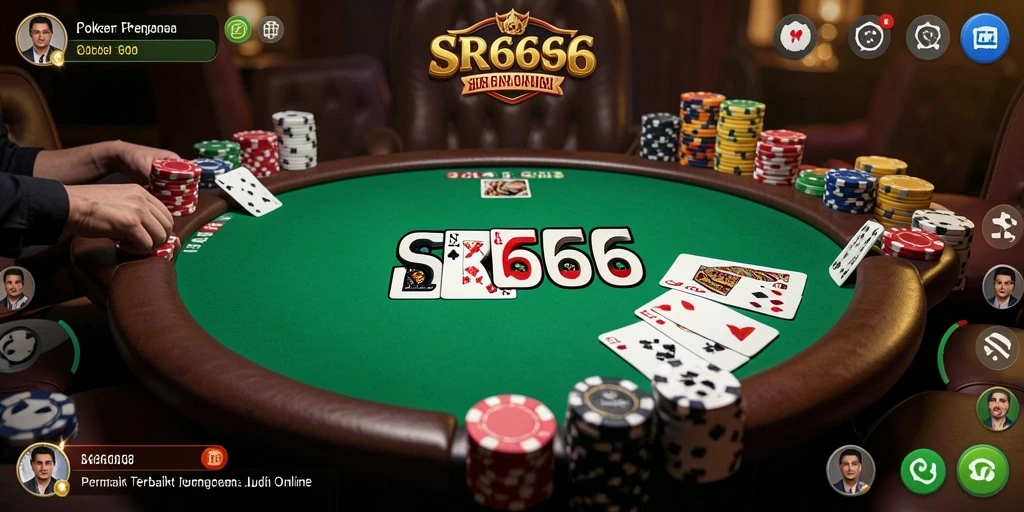 Screenshot gameplay SR6666 menampilkan aksi seru permainan Poker.